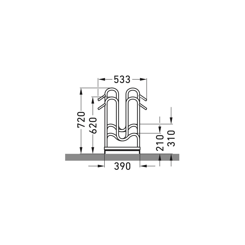 Produktabbildung Nr. 6: wsm® Standparker, 2-seitig, 10 Stellplätze