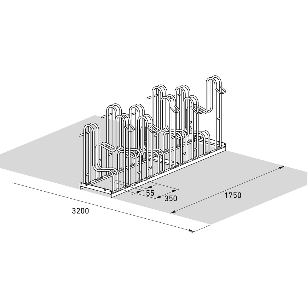 Produktabbildung Nr. 7: wsm® Standparker, 2-seitig, 10 Stellplätze
