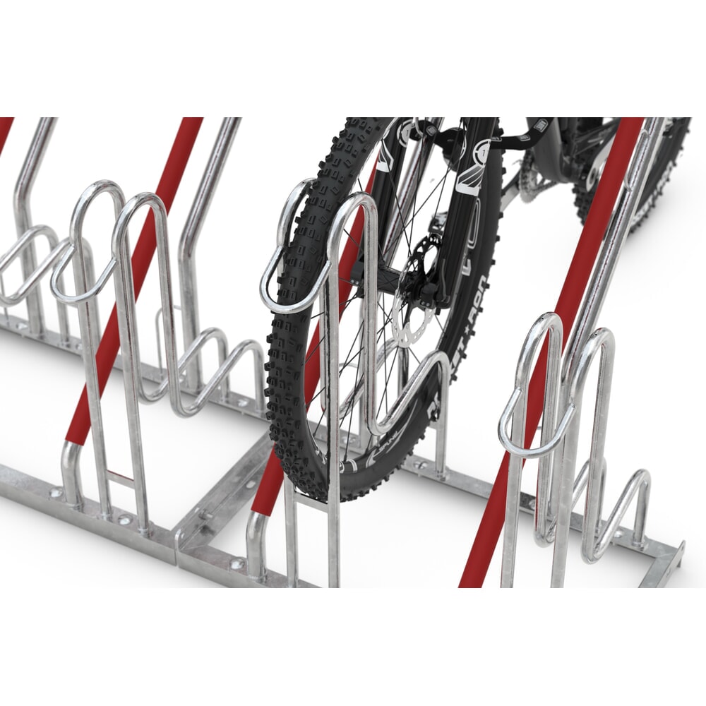 Produktabbildung Nr. 2: wsm® Standparker mit Anlehnbügel, 1-seitig, 6 Stellplätze