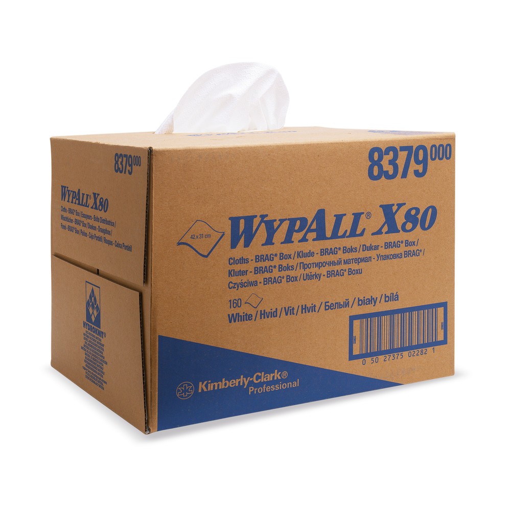 Produktabbildung Nr. 2: WypAll® Wischtücher X80, HxB 427 x 282 mm, BRAG-Box, weiss