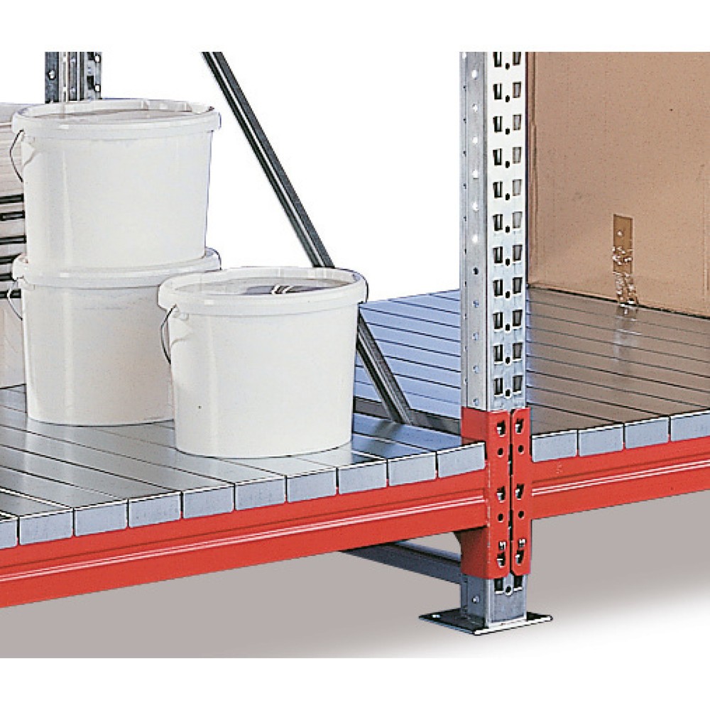 Produktabbildung: Zusatzebene für META Weitspannregal, mit Stahlpaneelen, BxT 2.225 x 1.100 mm