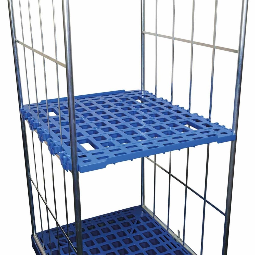 Produktabbildung: Zwischenboden aus HDPE für Rollbehälter Classic 2-seitig, BxT 710 x 810 mm, lichtblau